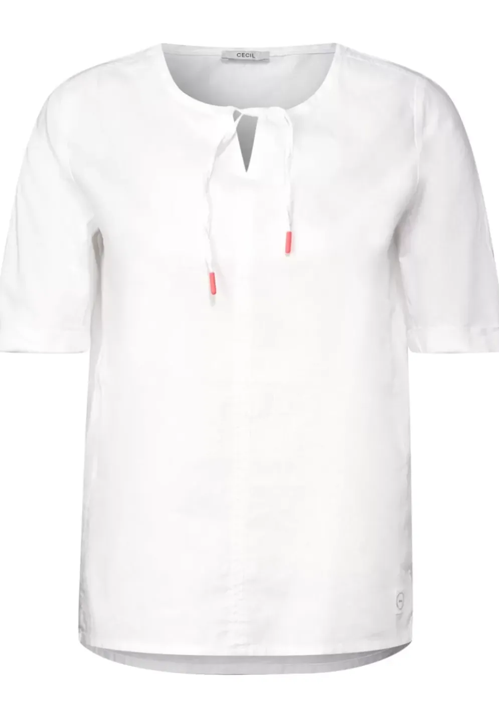 Leinen Bluse In Unifarbe