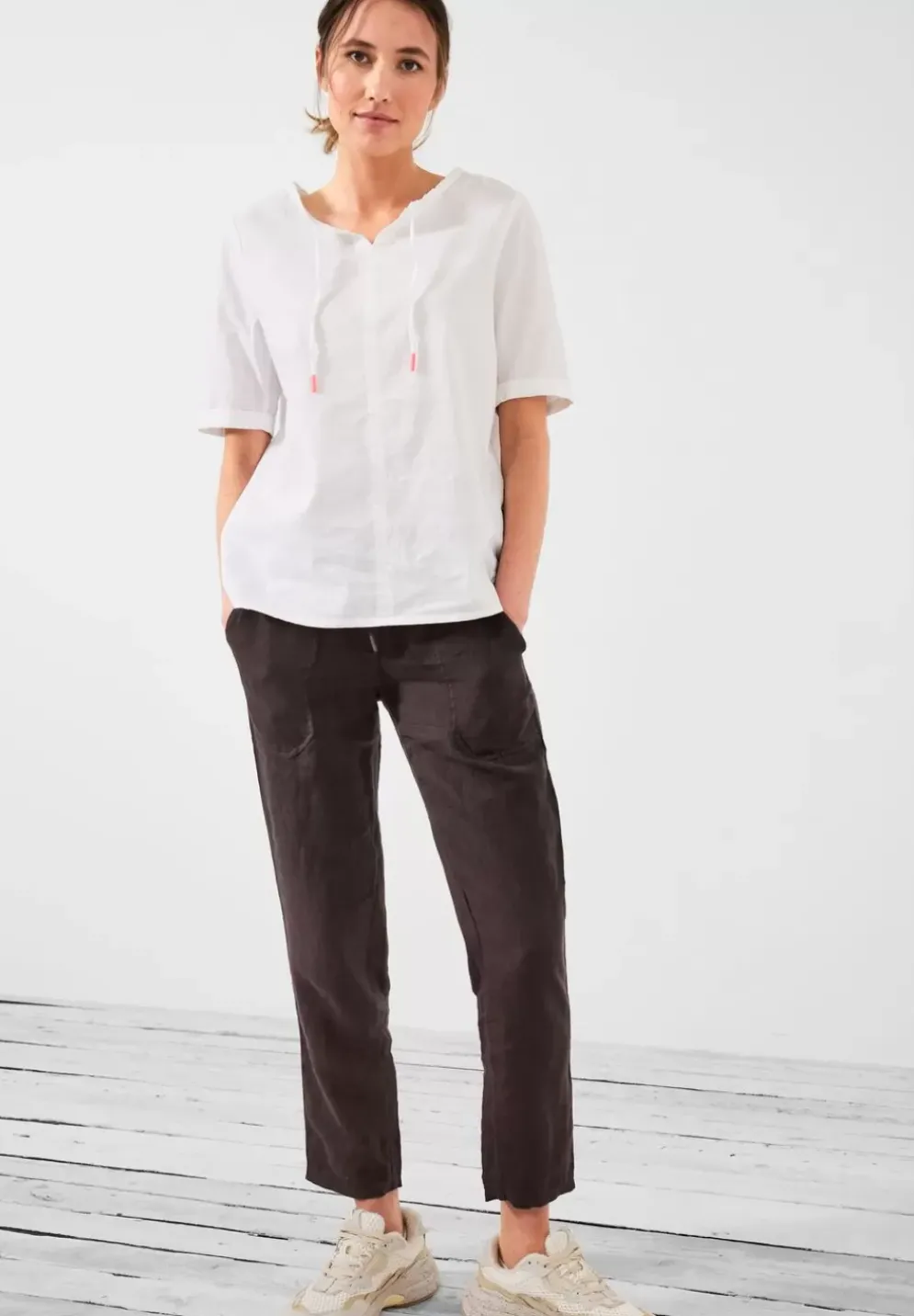 Leinen Casual Fit Hose