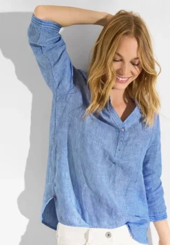 Leinen Chambray Bluse