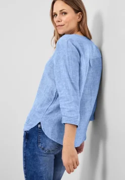 Leinen Chambray Bluse