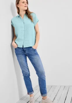 Leinen Chambray Bluse