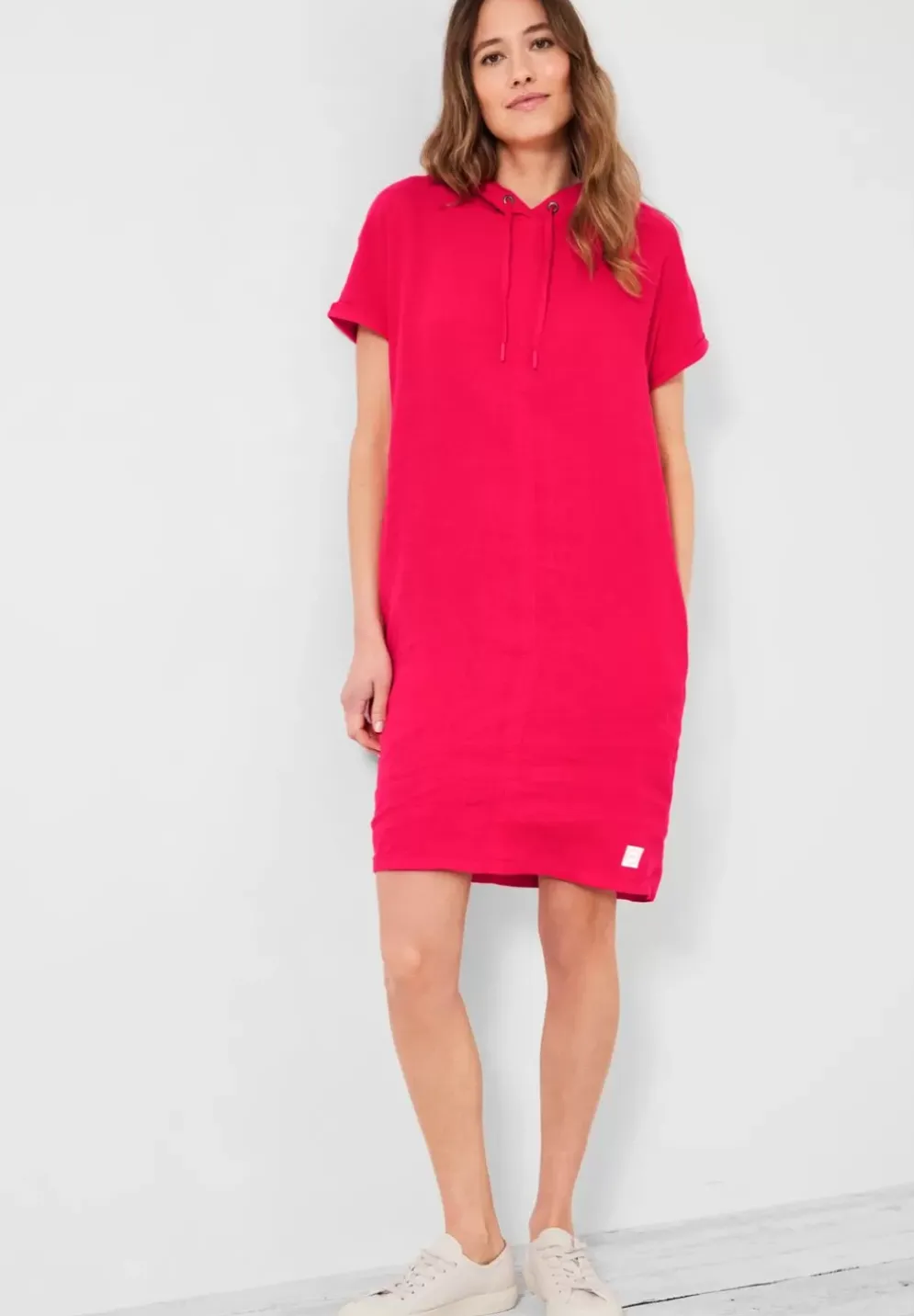 Leinen Hoodie Kleid