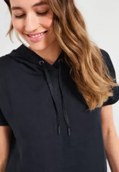 Leinen Hoodie Kleid