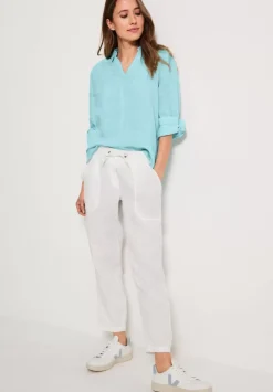 Leinen Longbluse