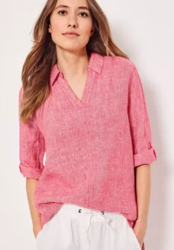 Leinen Longbluse