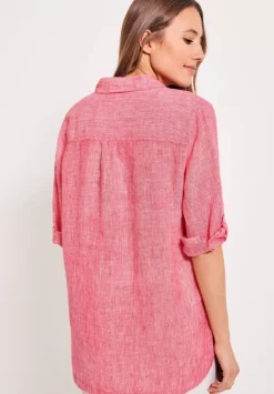 Leinen Longbluse