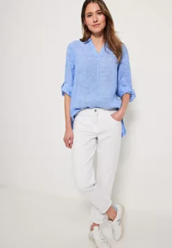 Leinen Longbluse
