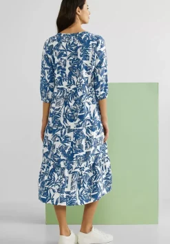 Leinen Midikleid Mit Print