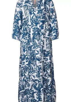 Leinen Midikleid Mit Print