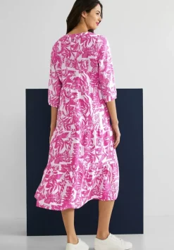 Leinen Midikleid Mit Print