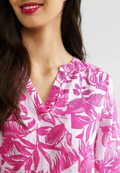 Leinen Midikleid Mit Print