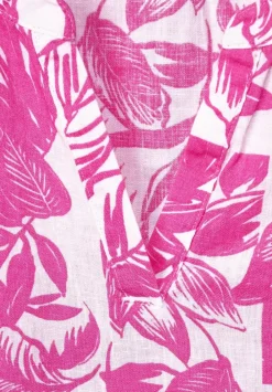 Leinen Midikleid Mit Print
