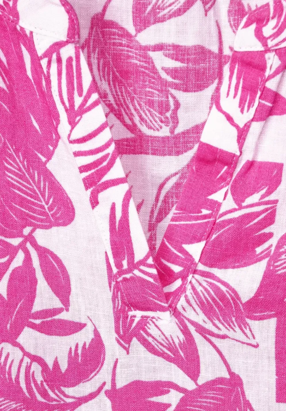 Leinen Midikleid Mit Print