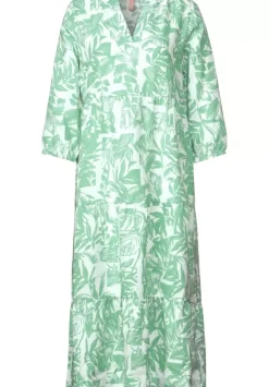 Leinen Midikleid Mit Print