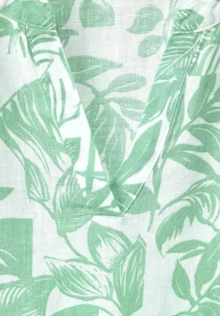 Leinen Midikleid Mit Print