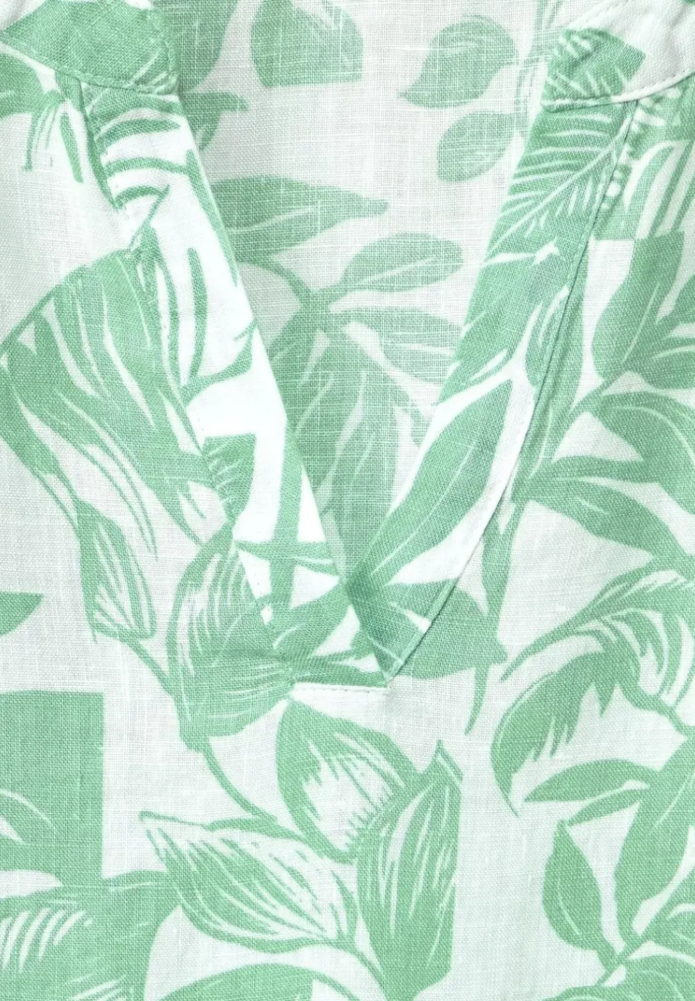 Leinen Midikleid Mit Print