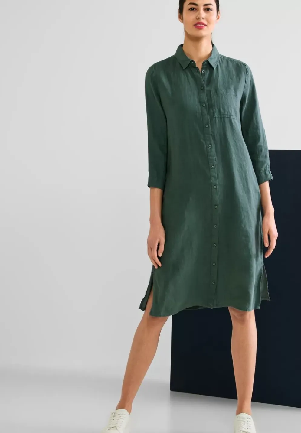 Leinen Shirtkleid