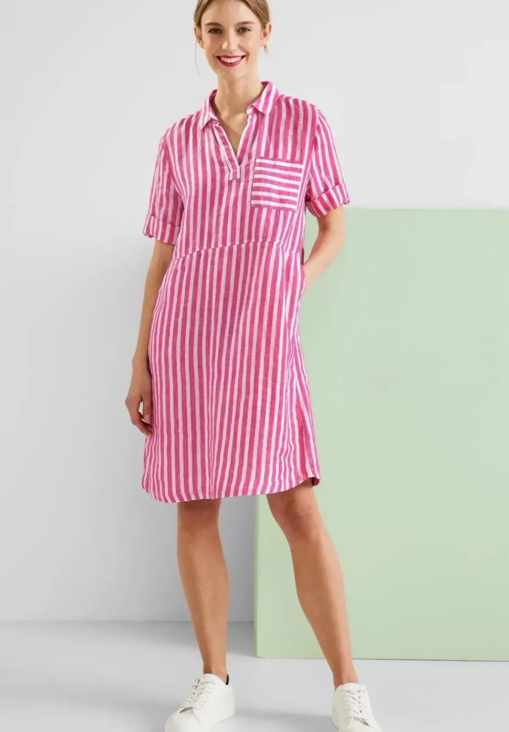 Leinen Shirtkleid