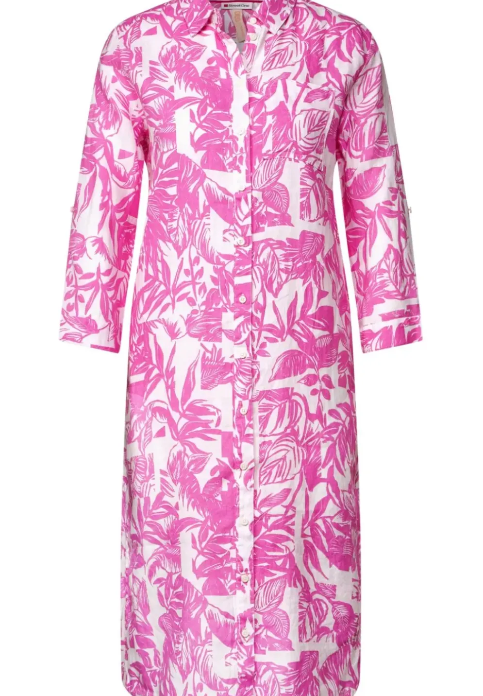 Leinen Shirtkleid Mit Print