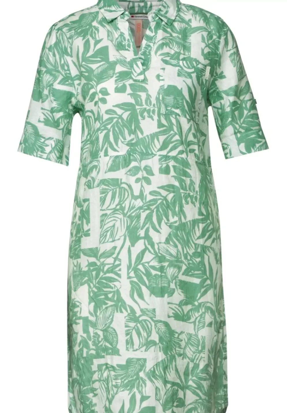 Leinen Shirtkleid Mit Print