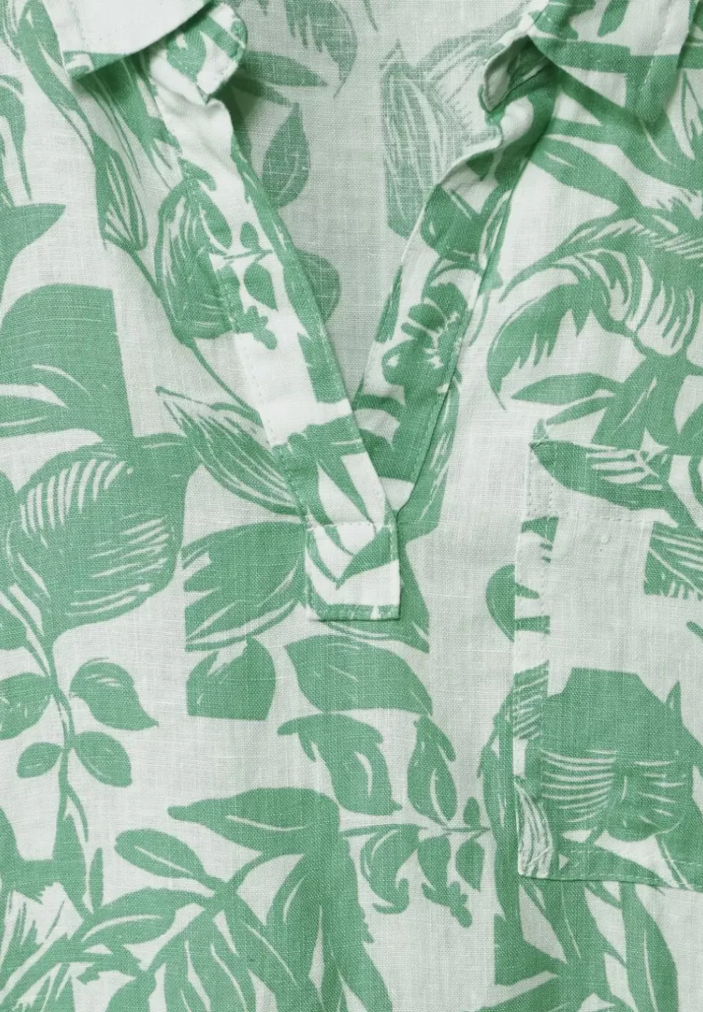 Leinen Shirtkleid Mit Print