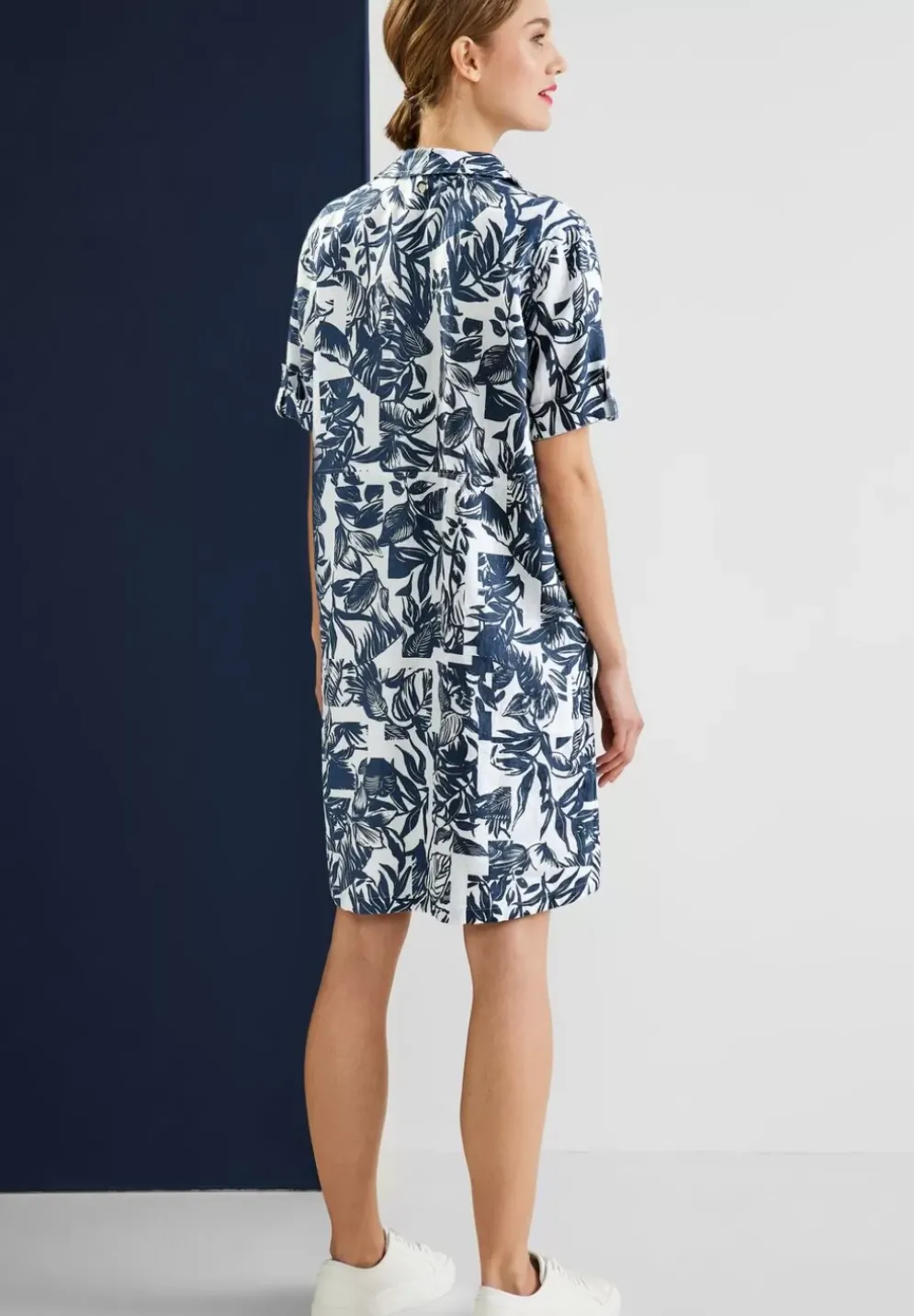 Leinen Shirtkleid Mit Print