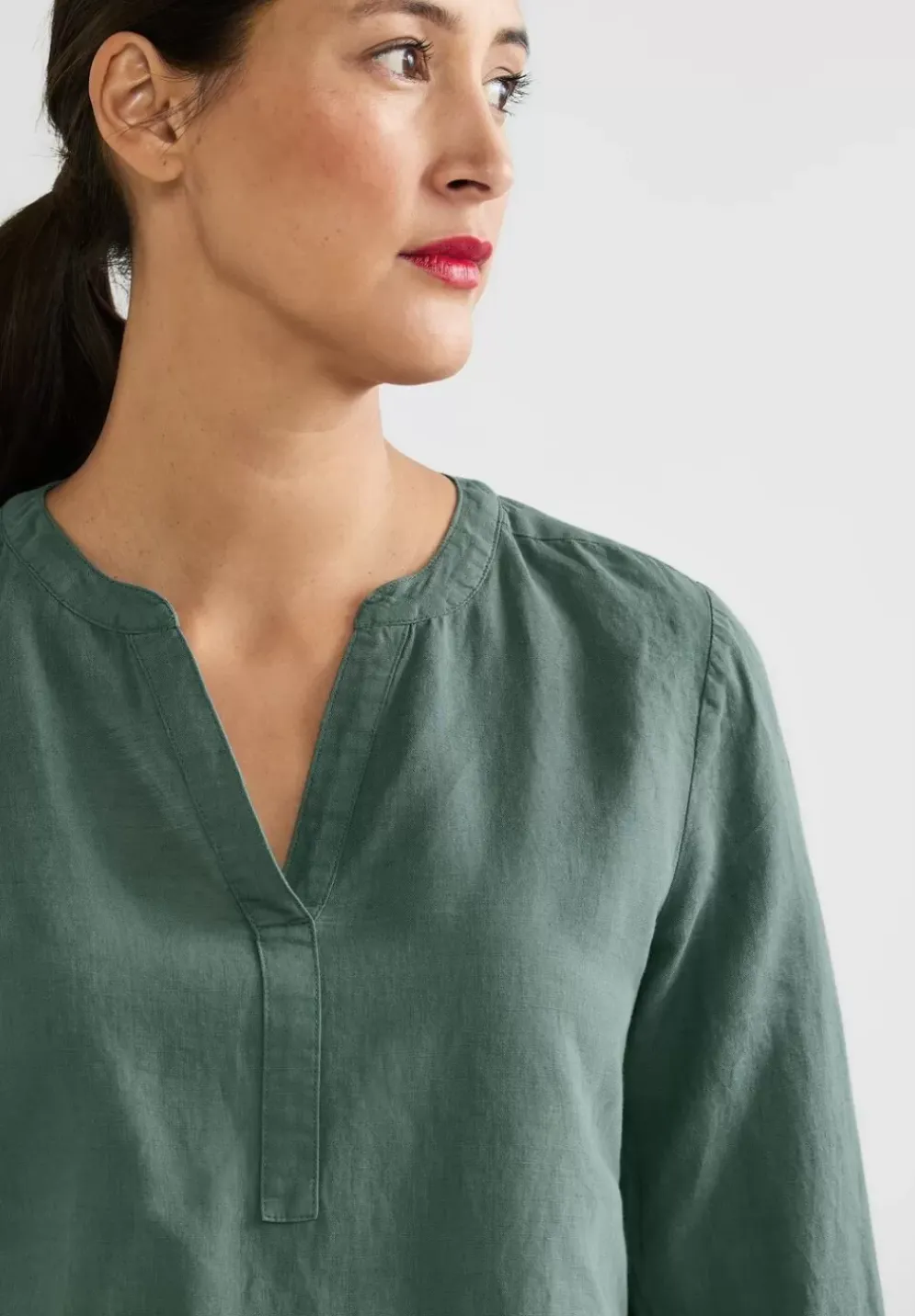 Leinen-Baumwolle-Mix Bluse