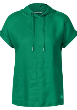 Leinenbluse Im Materialmix