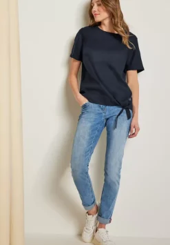 Leinenbluse Im Materialmix