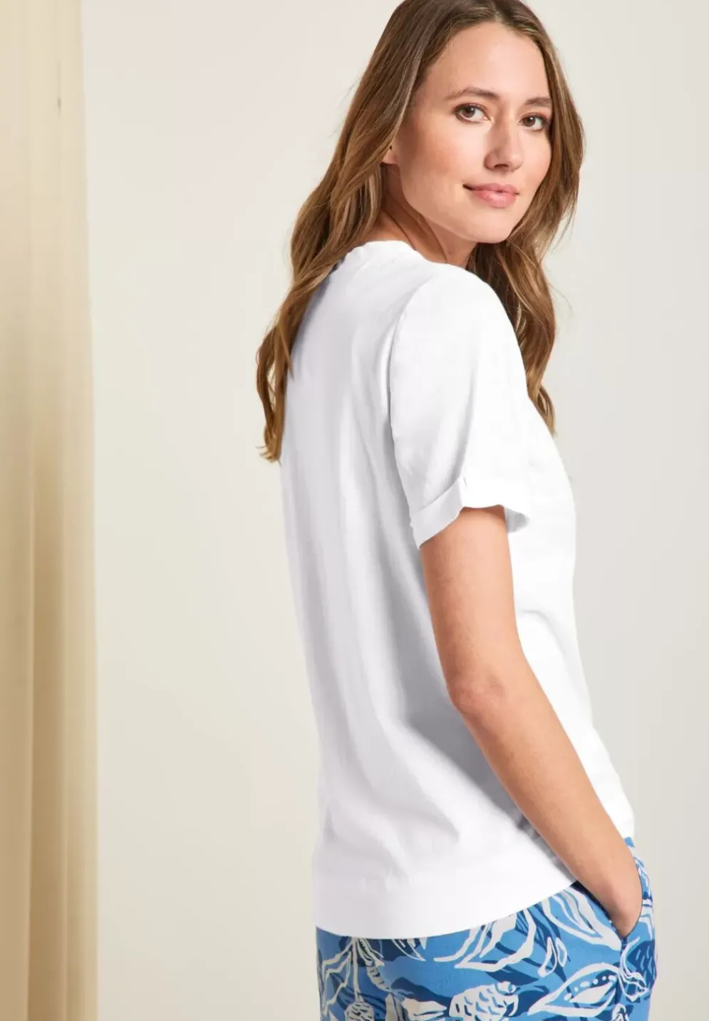Leinenbluse Im Materialmix