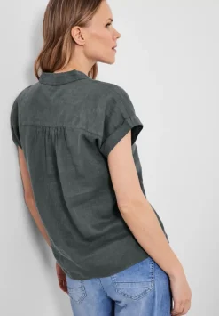 Leinenbluse Mit Knopfleiste