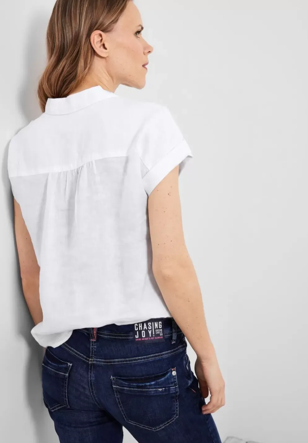 Leinenbluse Mit Knopfleiste