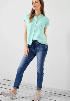 Leinenbluse Mit Knopfleiste