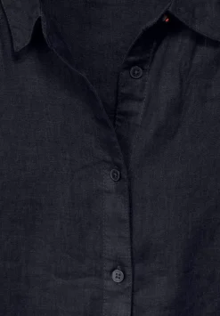 Leinenbluse Mit Knopfleiste