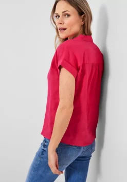 Leinenbluse Mit Knopfleiste