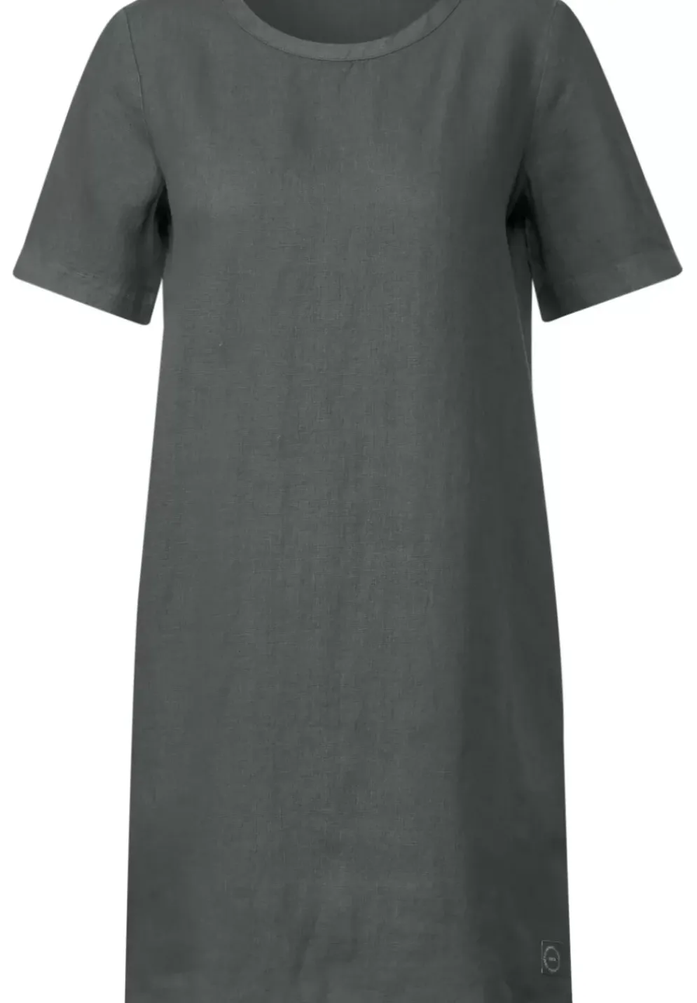 Leinenkleid In Unifarbe