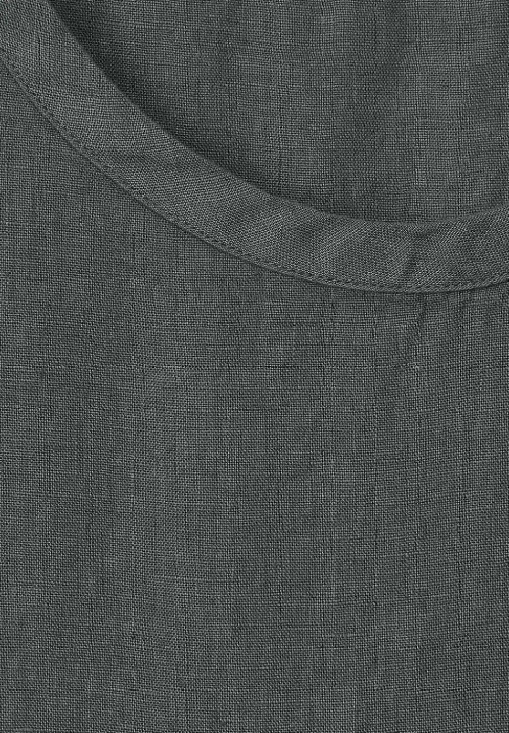 Leinenkleid In Unifarbe