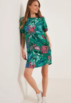 Leinenkleid Mit Blumenprint