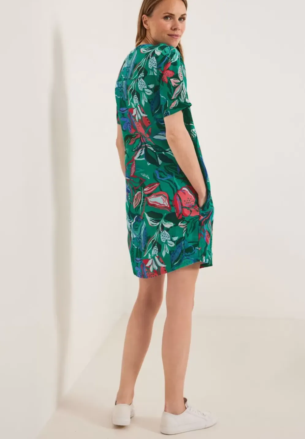 Leinenkleid Mit Blumenprint