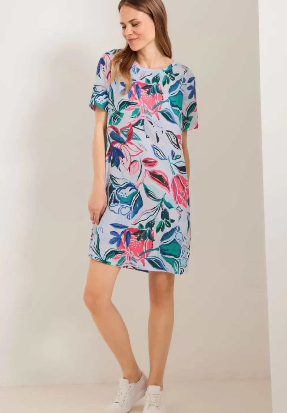 Leinenkleid Mit Blumenprint