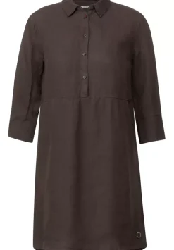 Leinenkleid Mit Knopfleiste