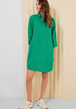 Leinenkleid Mit Knopfleiste