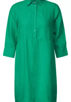 Leinenkleid Mit Knopfleiste