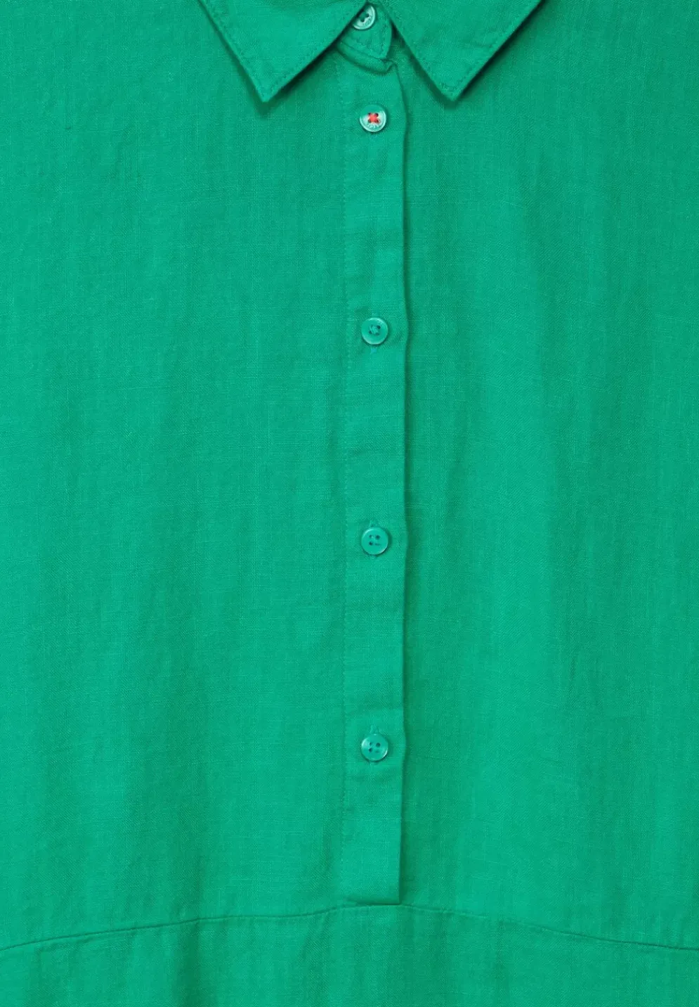 Leinenkleid Mit Knopfleiste