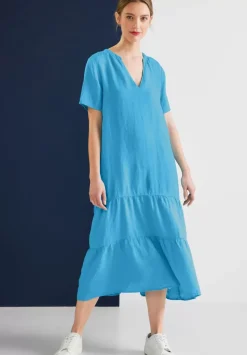 Leinenkleid Mit Volants