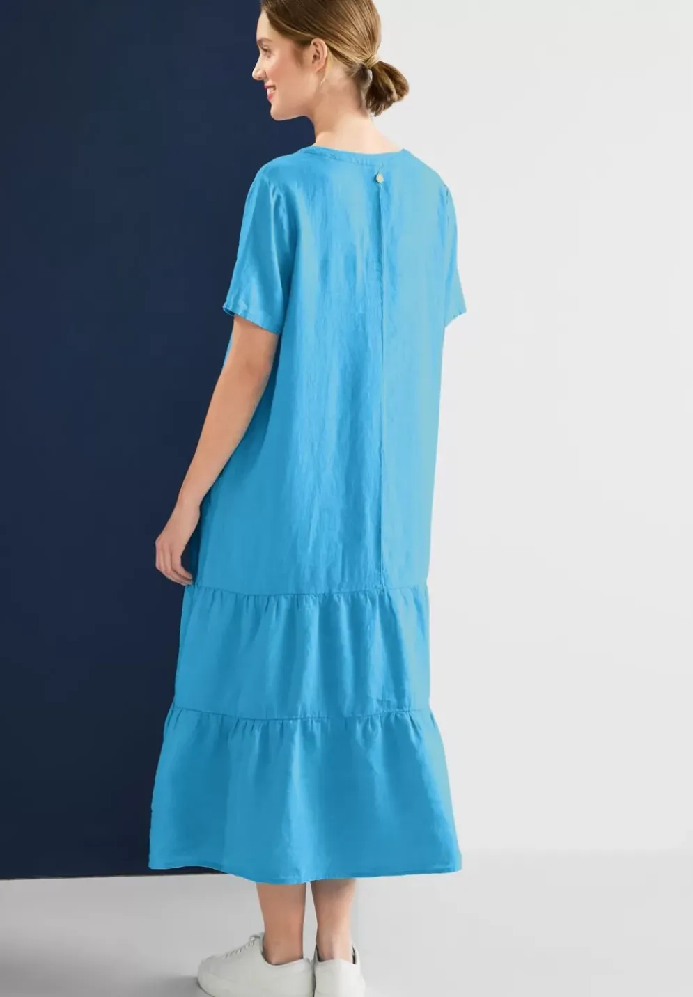 Leinenkleid Mit Volants