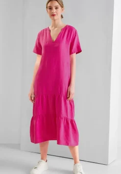 Leinenkleid Mit Volants