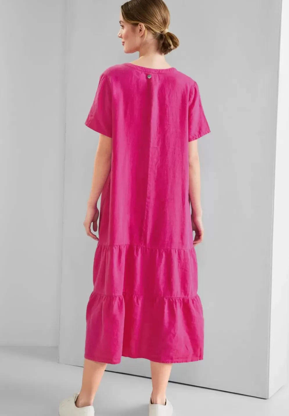 Leinenkleid Mit Volants