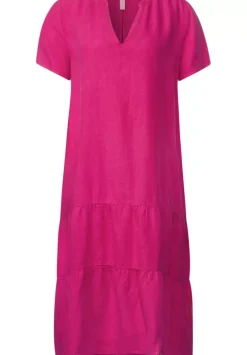 Leinenkleid Mit Volants