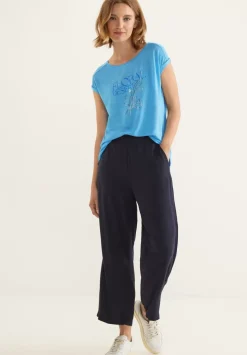 Leinenlook Partprint Shirt